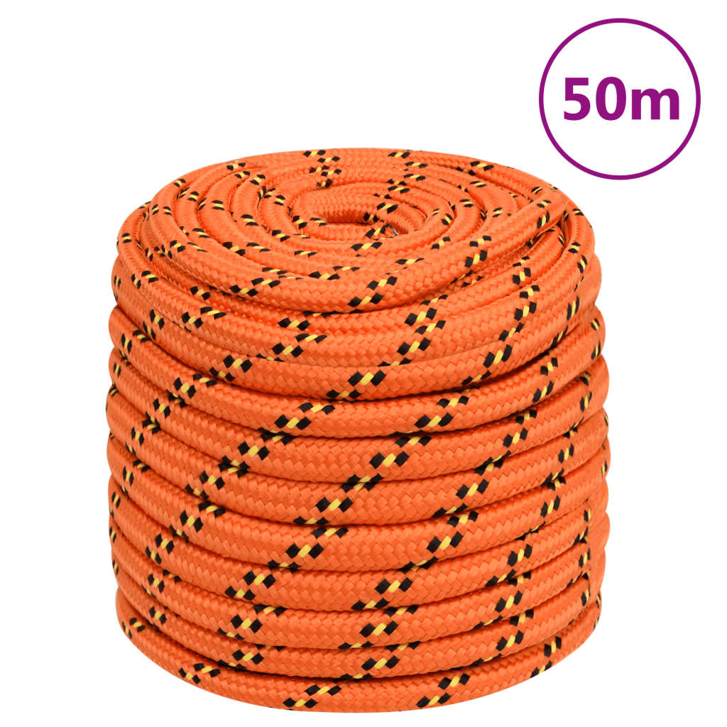 Vidaxl Bootsseil 18 mm 50 m Polypropylen orange