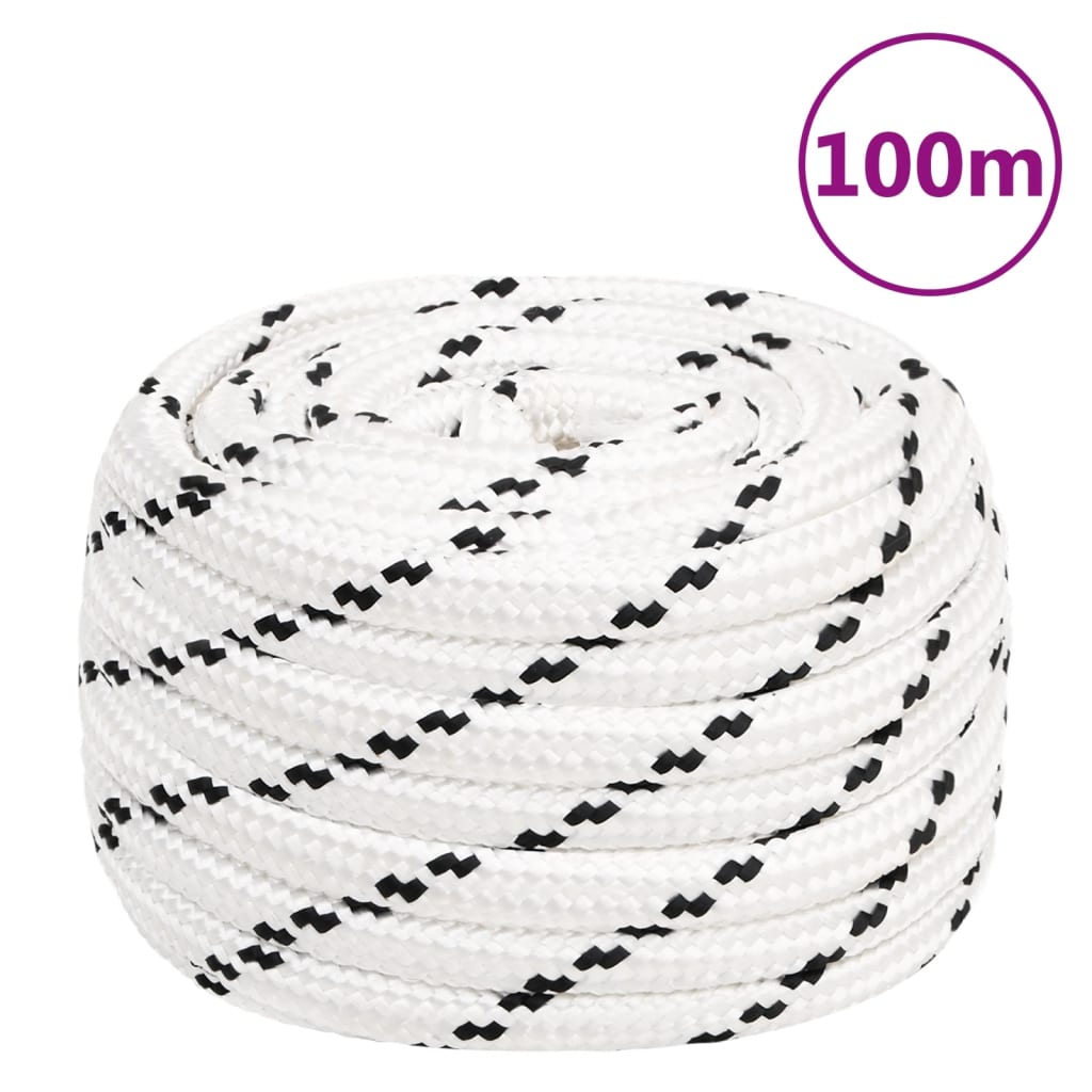 Vidaxl Werkouw 16 mm 100 m Polyester weiß