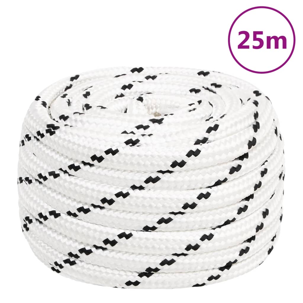Vidaxx Arbeitsseil 20 mm 25 m Polyester weiß