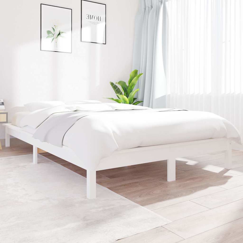 Vidaxl bedframe massief grenenhout wit 180x200 cm