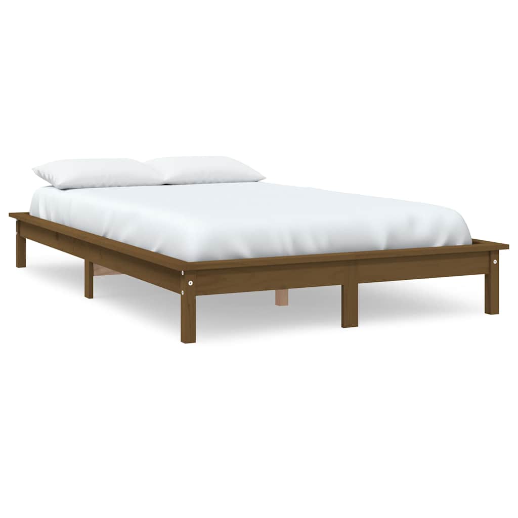 Vidaxl bedframe massief grenenhout honingbruin 140x190 cm