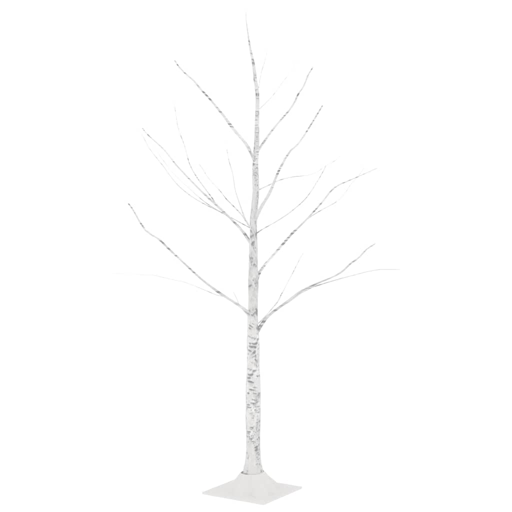 VidaXL Birke LED 48 LEDs warmweiß 120 cm weiß