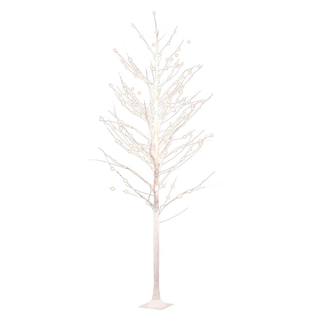 VidaXL Birke LED 240 LEDs warmweiß 300 cm weiß