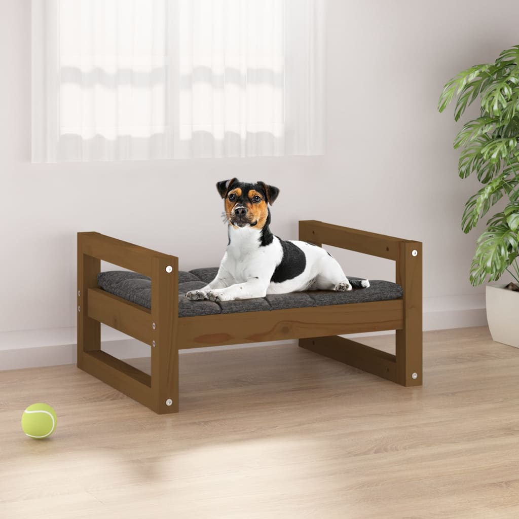 Vidaxl Hundekorb 55,5 x 45,5 x 28 cm Festkiefer Honigbraun