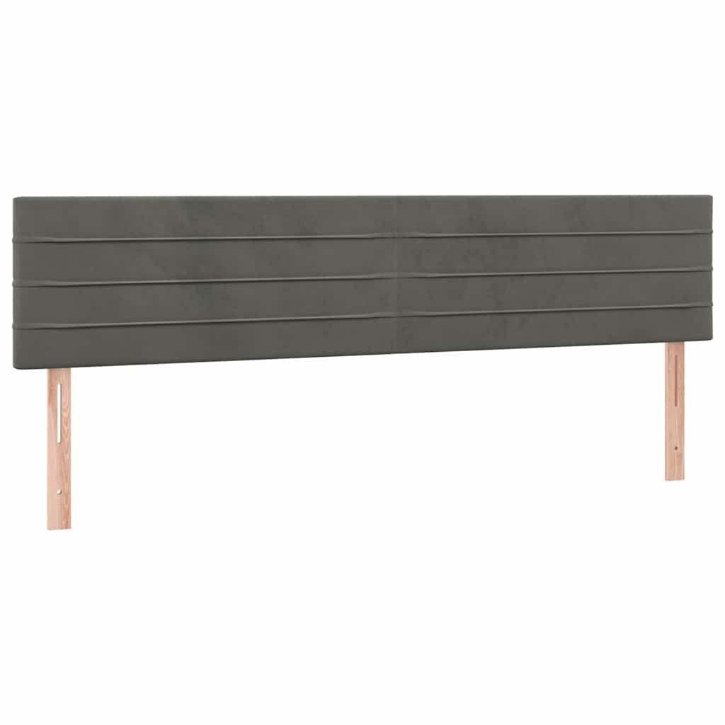 Vidaxl hoofdborden 2 st 90x5x78 88 cm fluweel donkergrijs