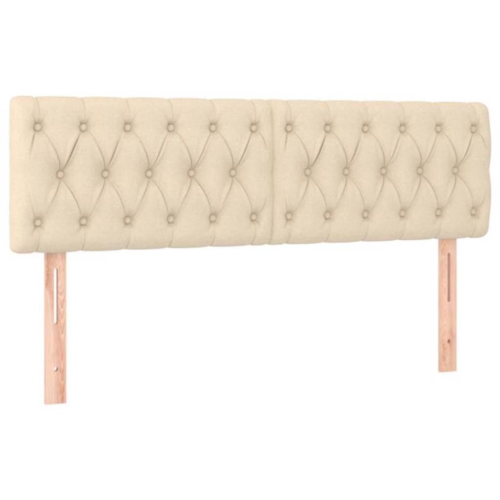 Vidaxl hoofdborden 2 st 72x7x78 88 cm stof crèmekleurig