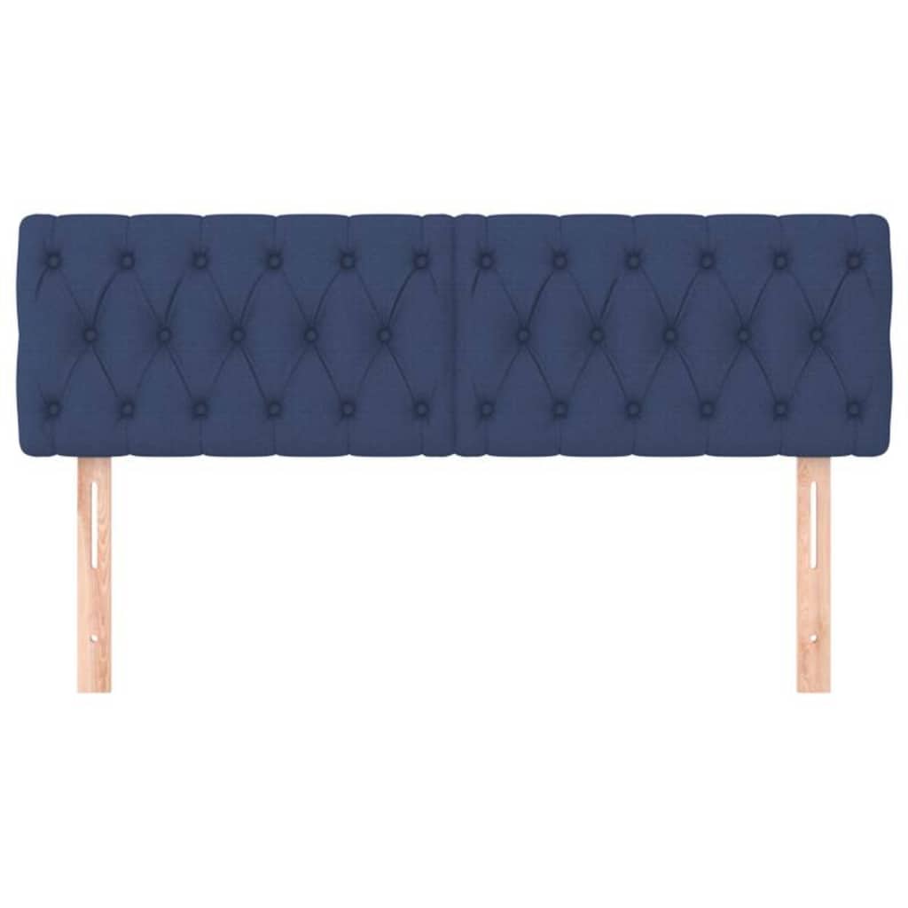 Vidaxl hoofdborden 2 st 72x7x78 88 cm stof blauw