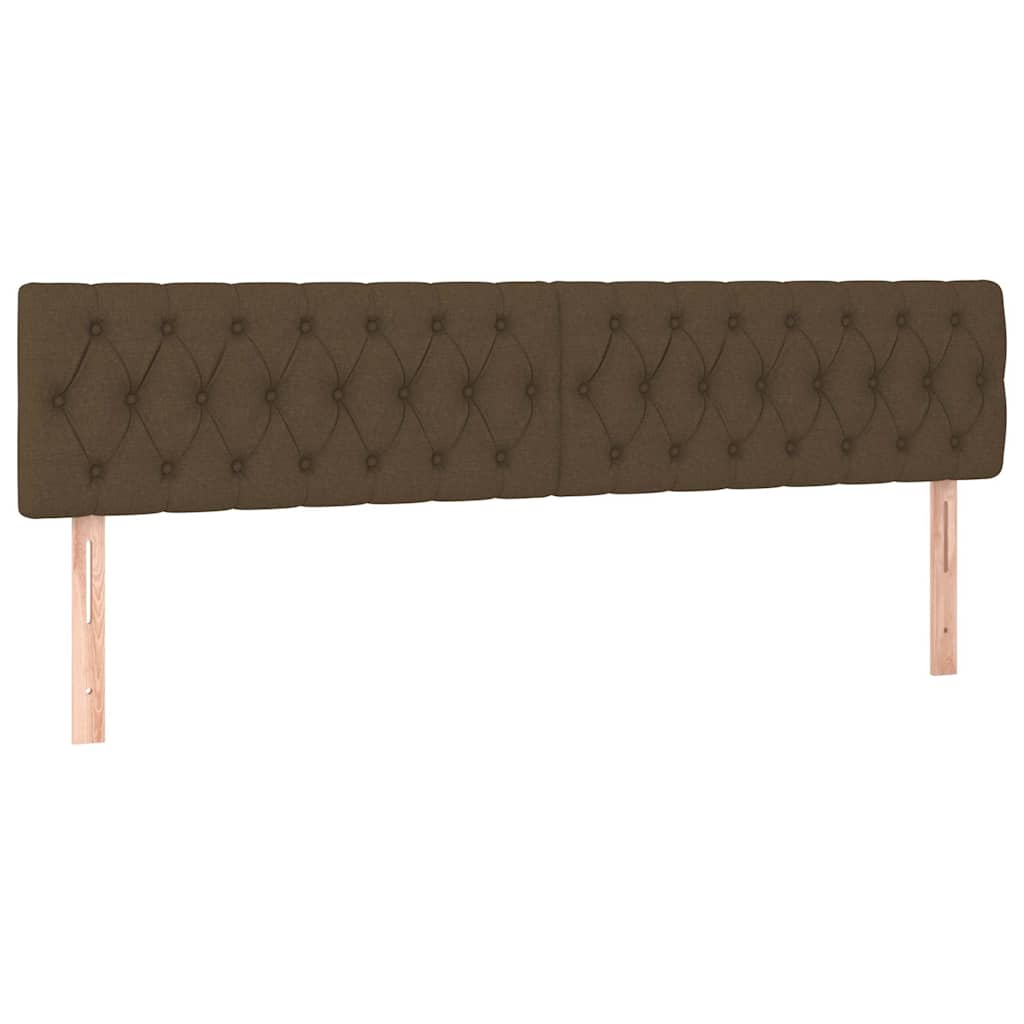 Vidaxl hoofdborden 2 st 100x7x78 88 cm stof donkerbruin