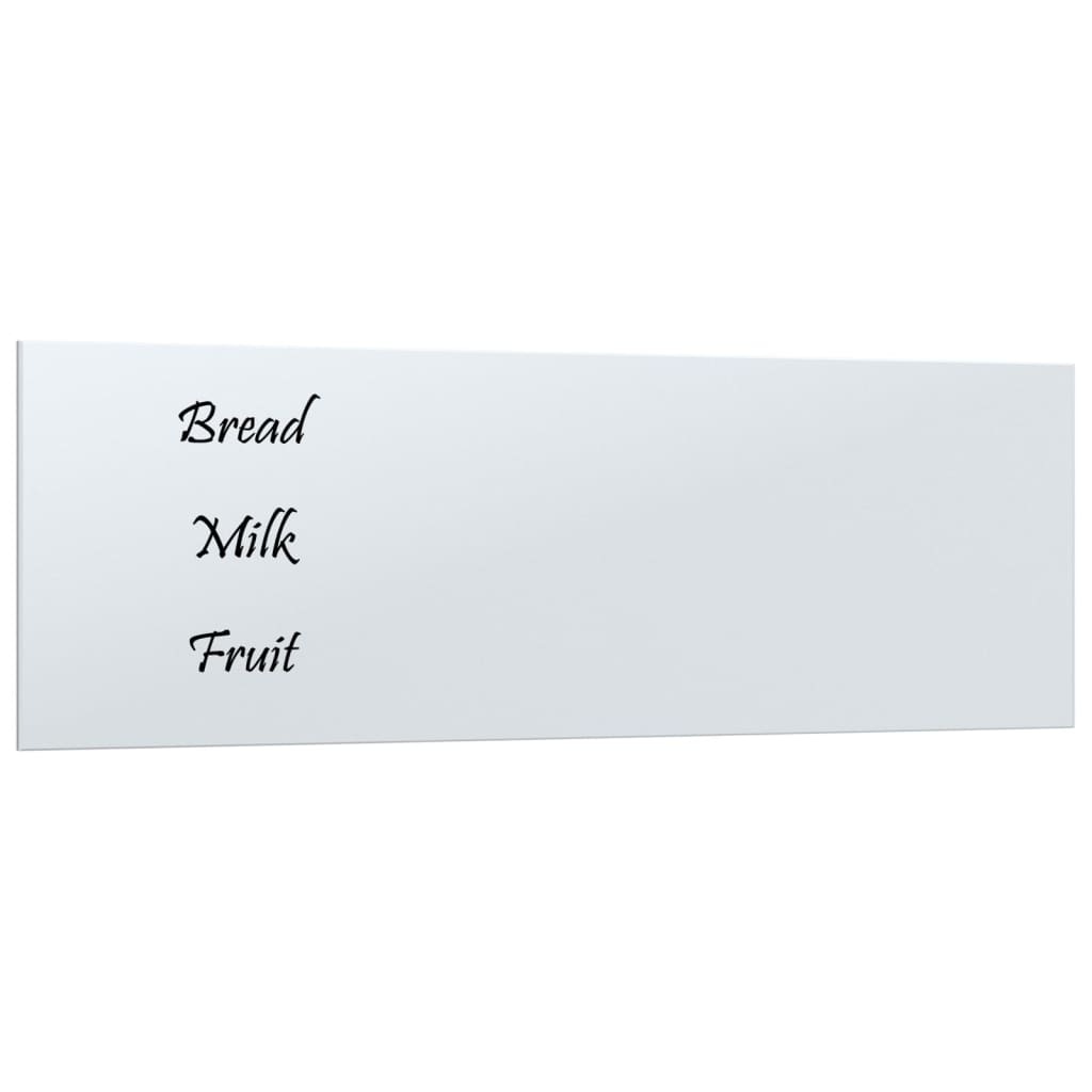 VidaXL Magnettafel für die Wand 80x30 cm Hartglas weiß