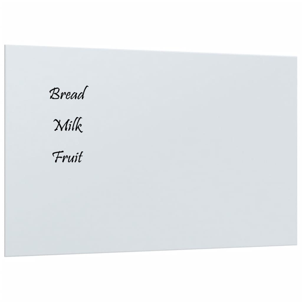 VidaXL Magnettafel für die Wand 80x50 cm Hartglas weiß
