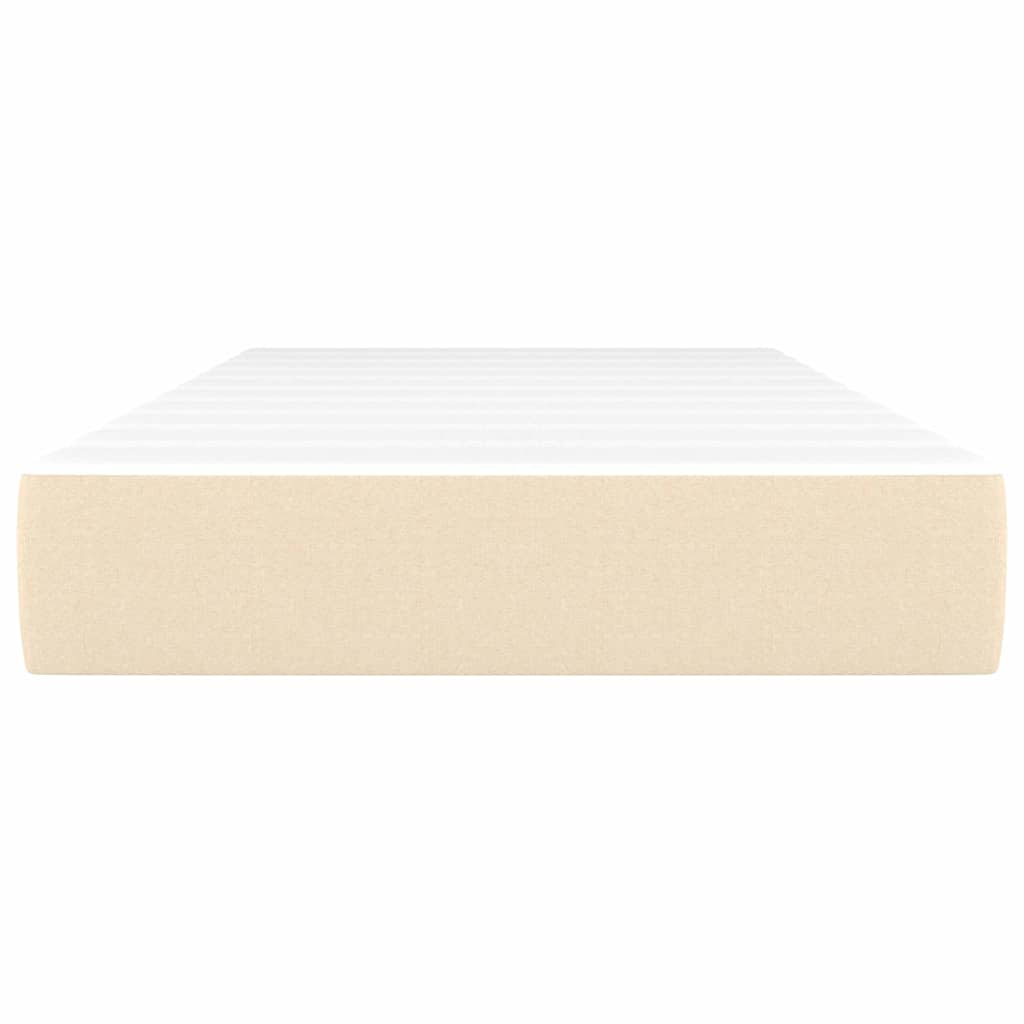 Vidaxl pocketveringmatras medium 100x200x20 cm stof crèmekleurig