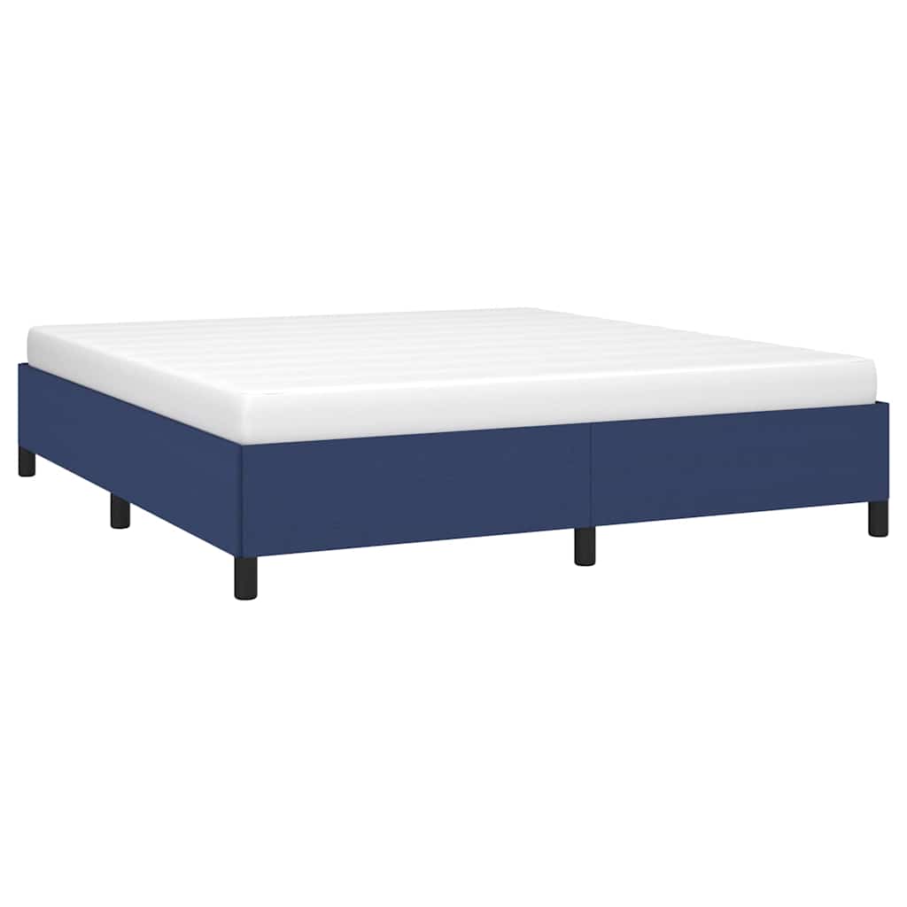Vidaxl bedframe zonder matras stof blauw 180x200 cm