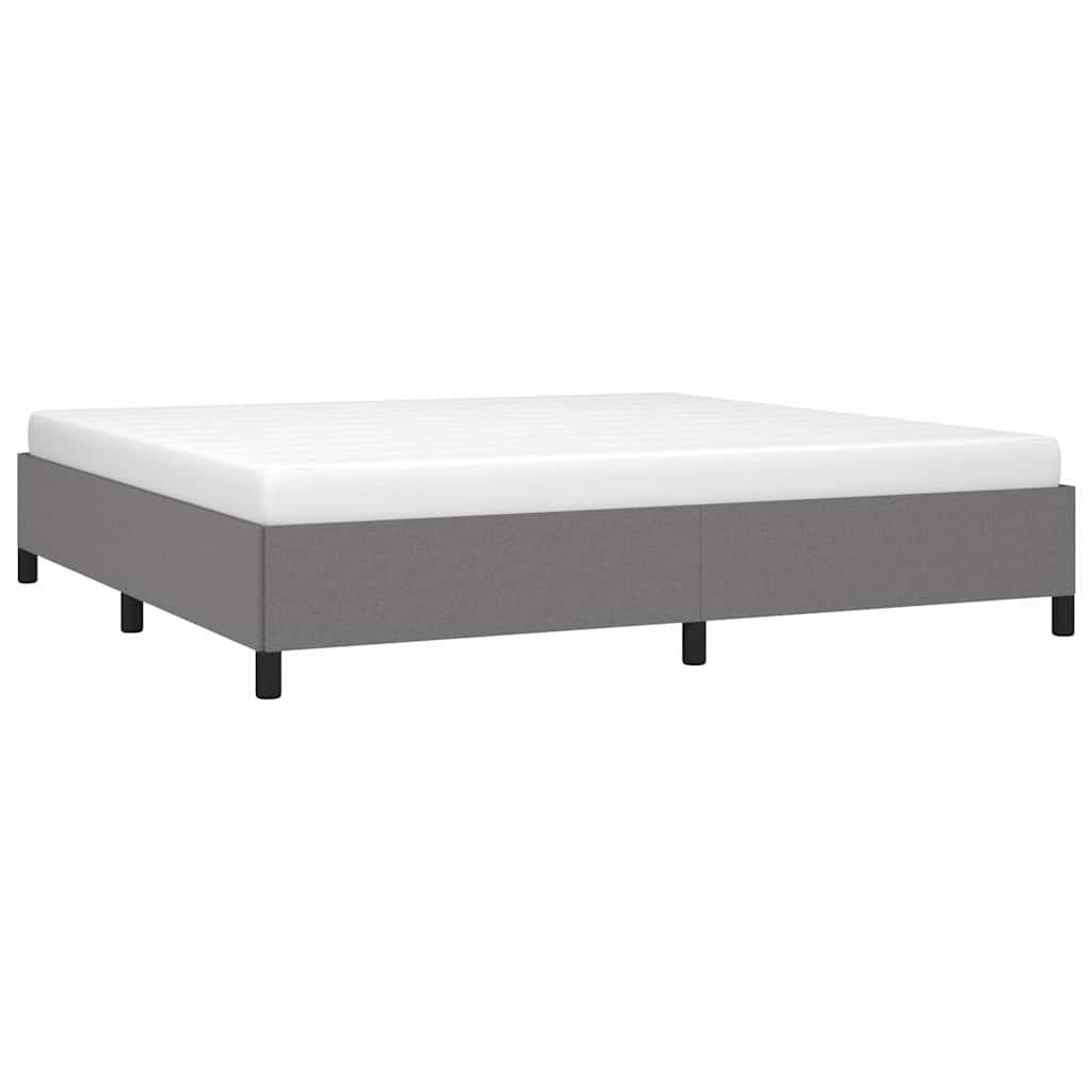 Vidaxl bedframe zonder matras stof donkergrijs 200x200 cm
