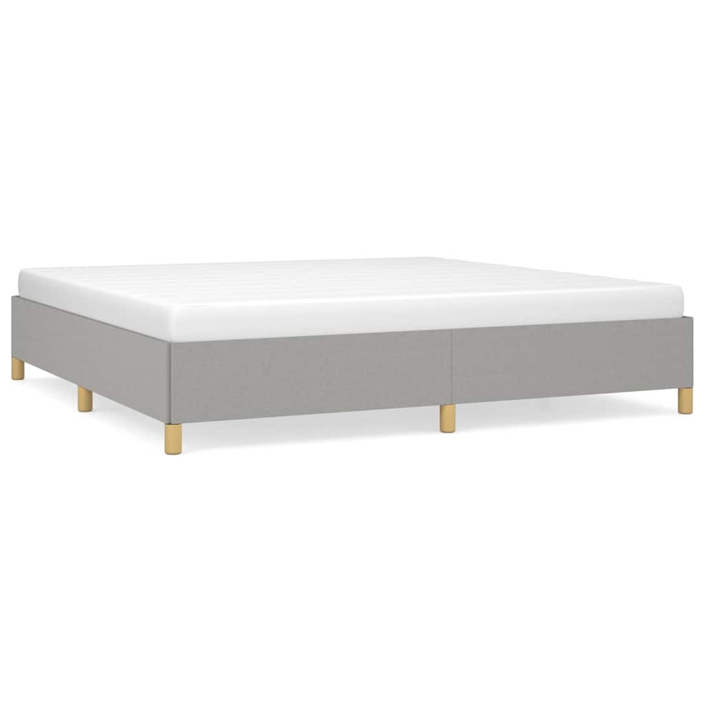 Vidaxl bedframe zonder matras stof lichtgrijs 200x200 cm