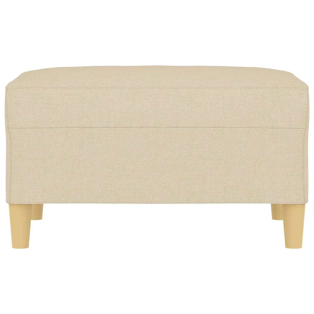 Vidaxl voetenbank 70x55x41 cm stof crèmekleurig