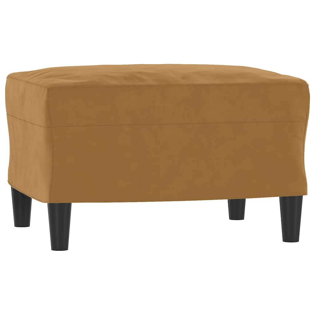Vidaxl voetenbank 60x50x41 cm fluweel bruin