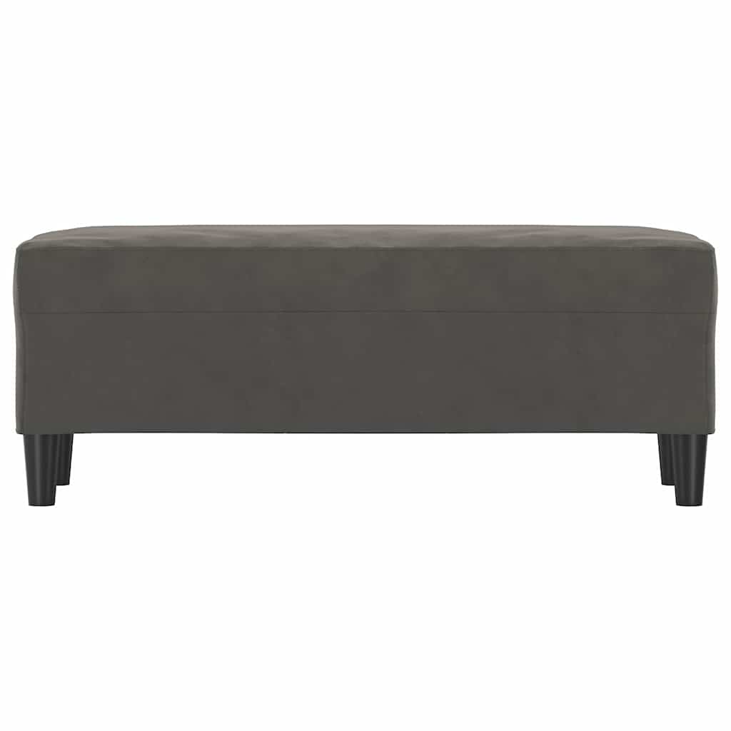 Vidaxl bankje 100x35x41 cm fluweel donkergrijs
