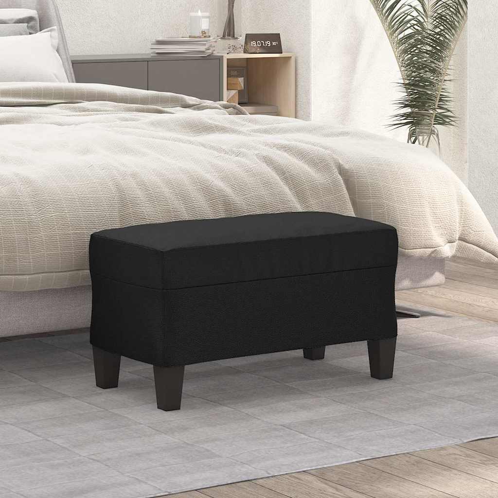 Vidaxl bankje 70x35x41 cm kunstleer zwart