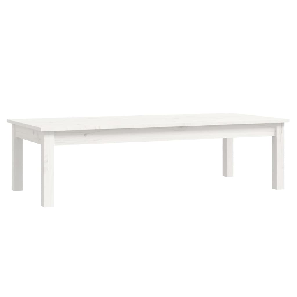 Vidaxl salontafel 110x50x30 cm massief grenenhout wit