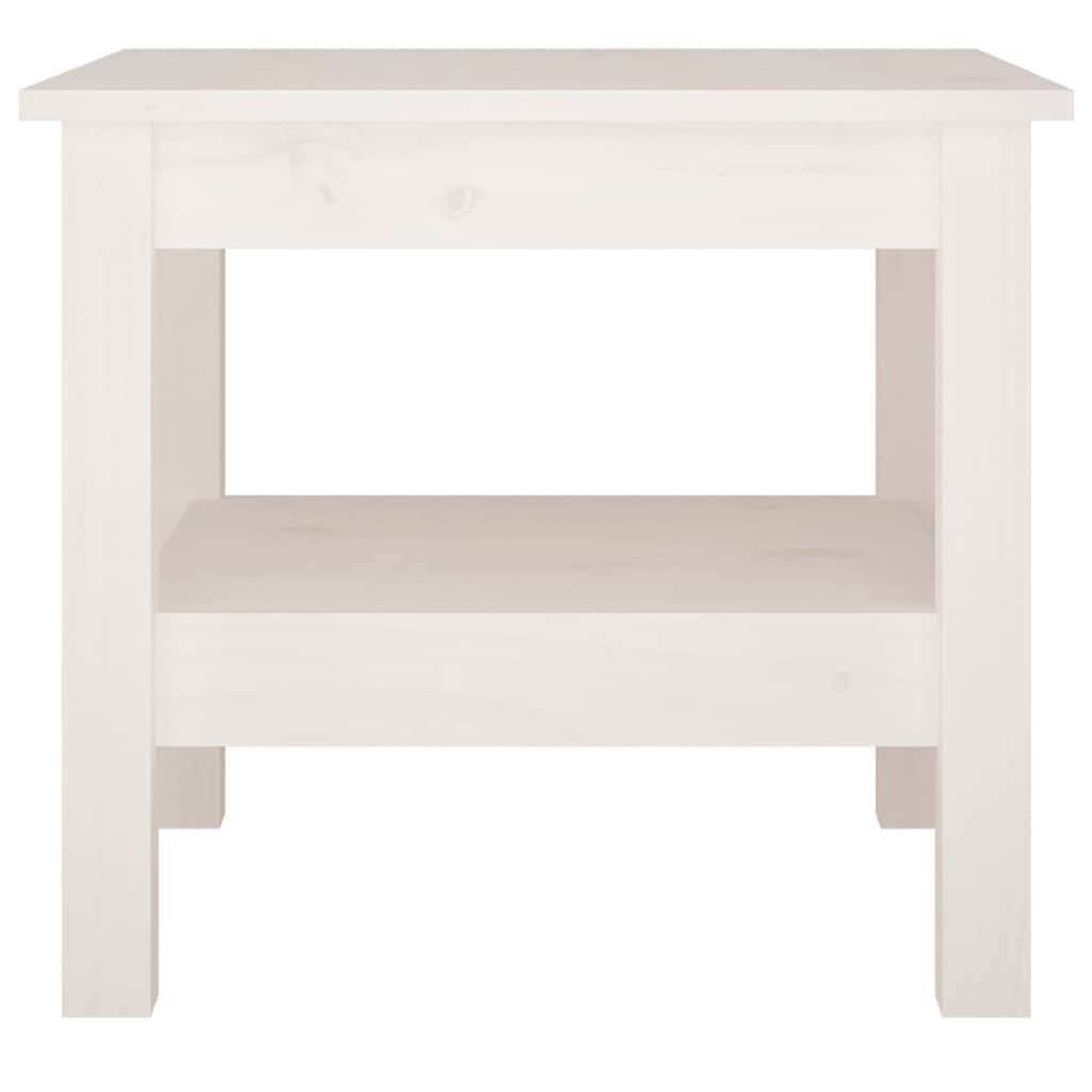 Vidaxl salontafel wit 45x45x40 cm massief grenenhout