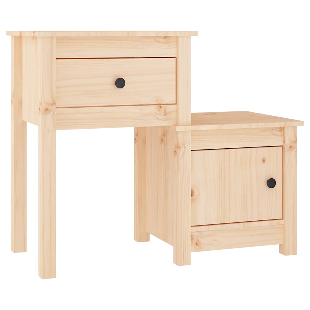Vidaxl nachtkastjes 2 st 79,5x38x65,5 cm massief grenenhout