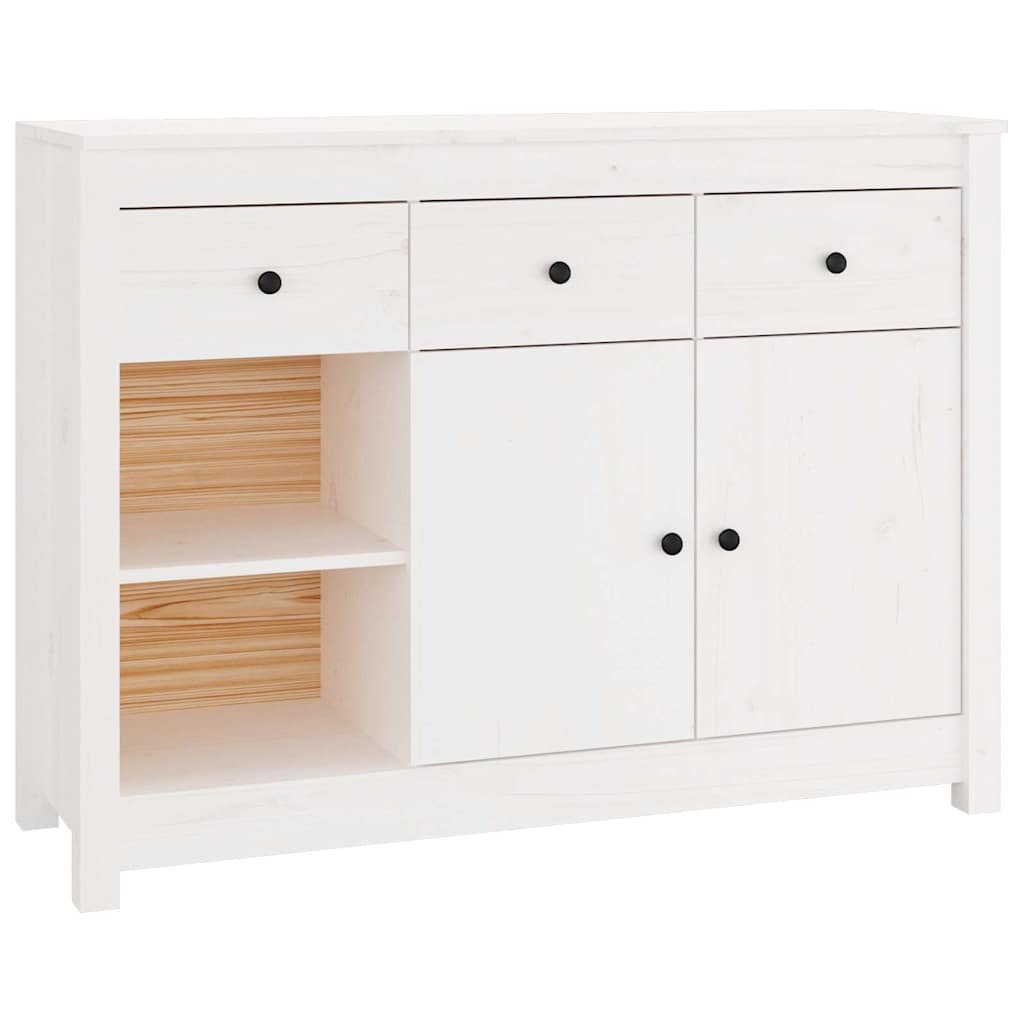 Vidaxl dressoir 100x35x74 cm massief grenenhout wit