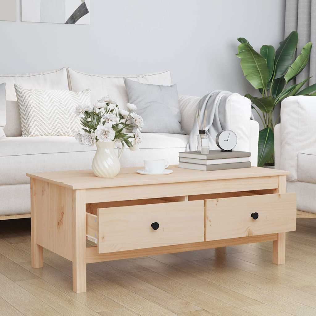 Vidaxl salontafel 100x50x40 cm massief grenenhout