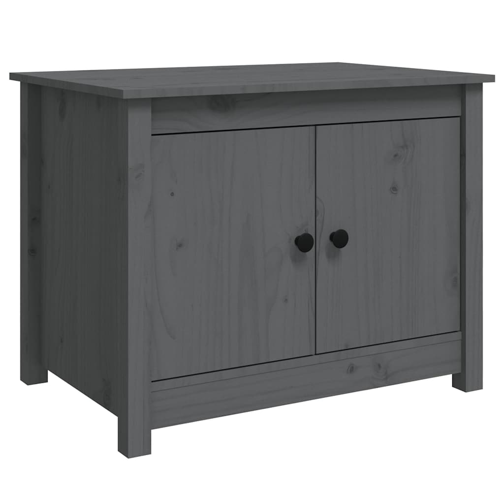 Vidaxl salontafel 71x49x55 cm massief grenenhout grijs