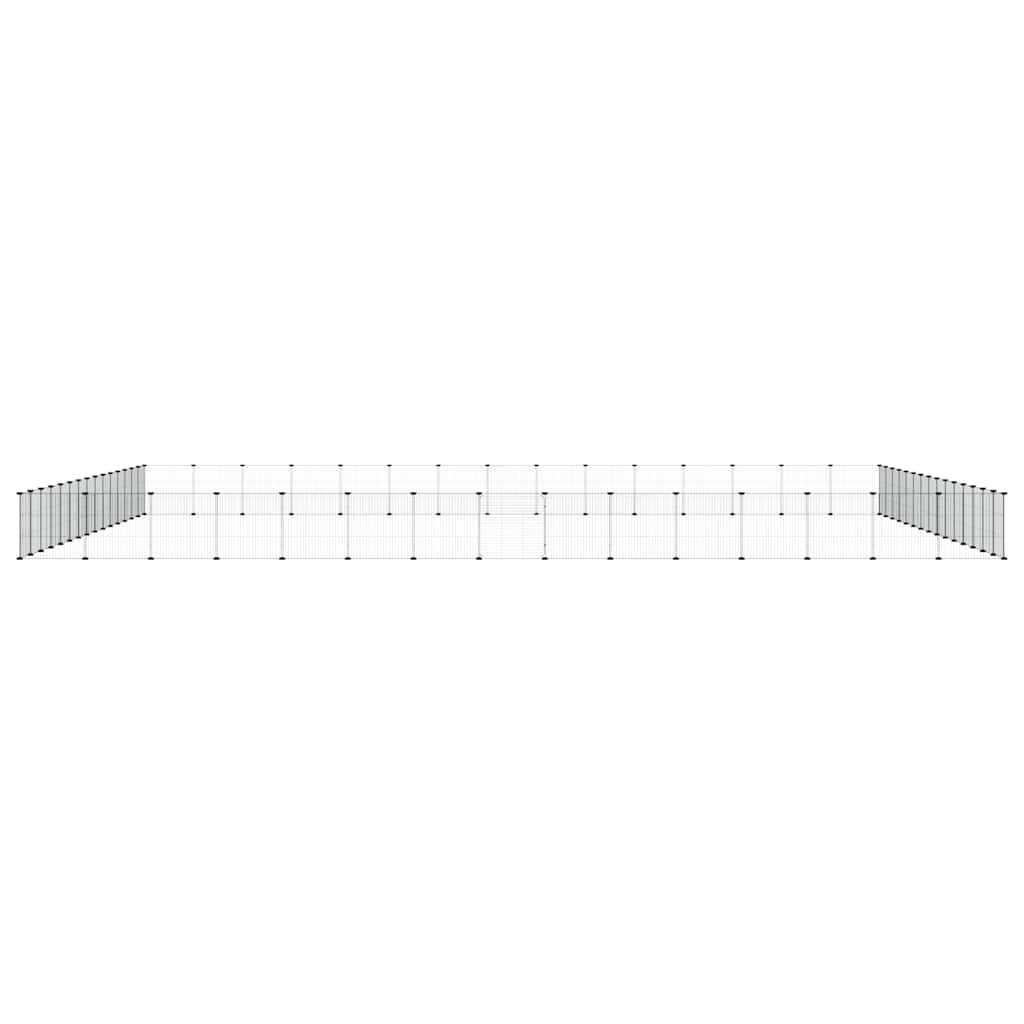 Vidaxl Pet Cage mit Tür 60 Paneele 35x35 cm Stahl Schwarz