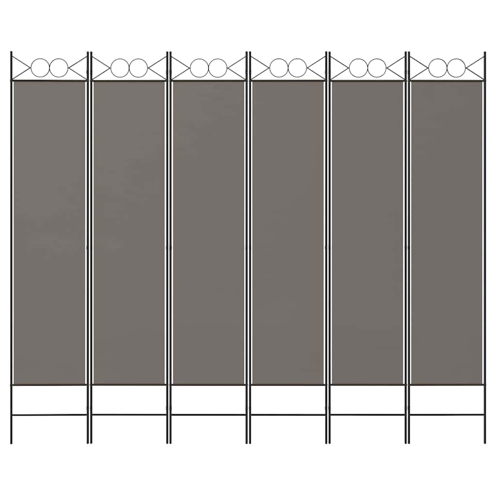 Vidaxl kamerscherm met 6 panelen 240x200 cm stof antracietkleurig