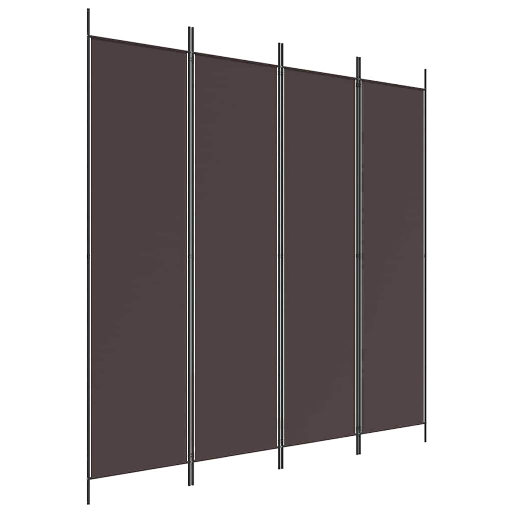 Vidaxl kamerscherm met 4 panelen 200x200 cm stof bruin
