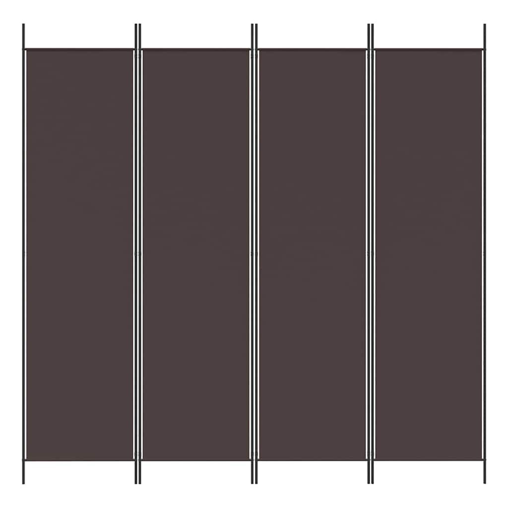 Vidaxl kamerscherm met 4 panelen 200x200 cm stof bruin