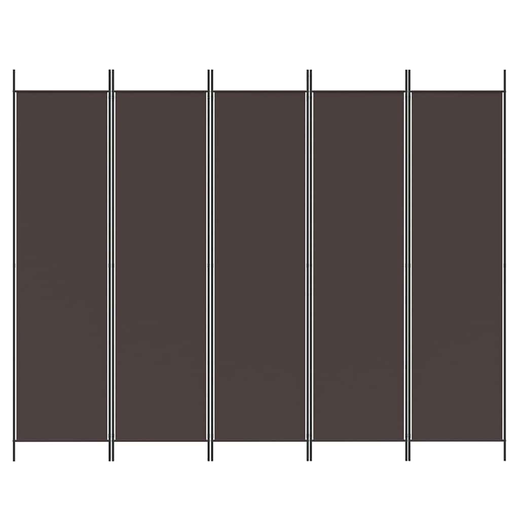 Vidaxl kamerscherm met 5 panelen 250x200 cm stof bruin