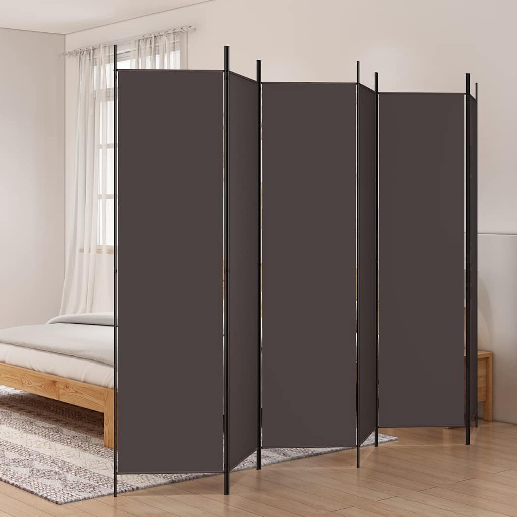 Vidaxl kamerscherm met 6 panelen 300x200 cm stof bruin