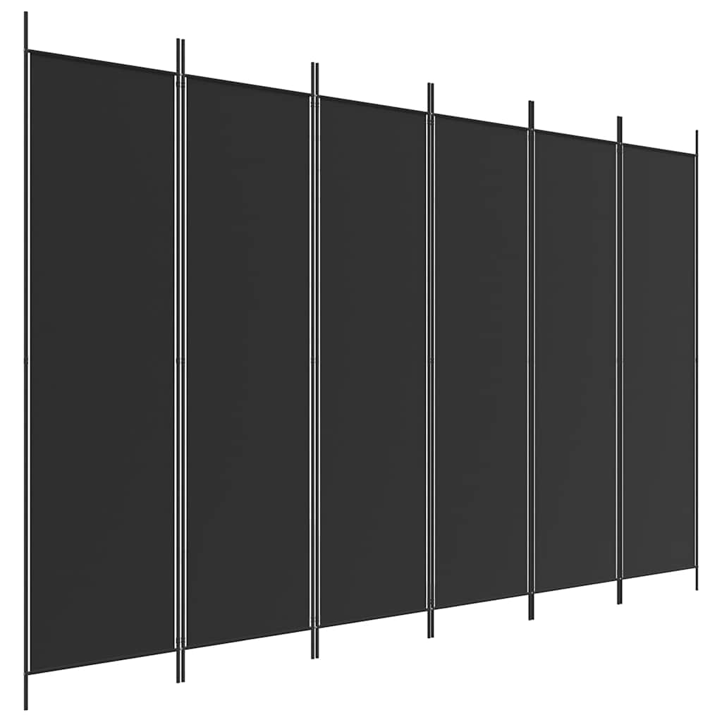 Vidaxl kamerscherm met 6 panelen 300x200 cm stof zwart
