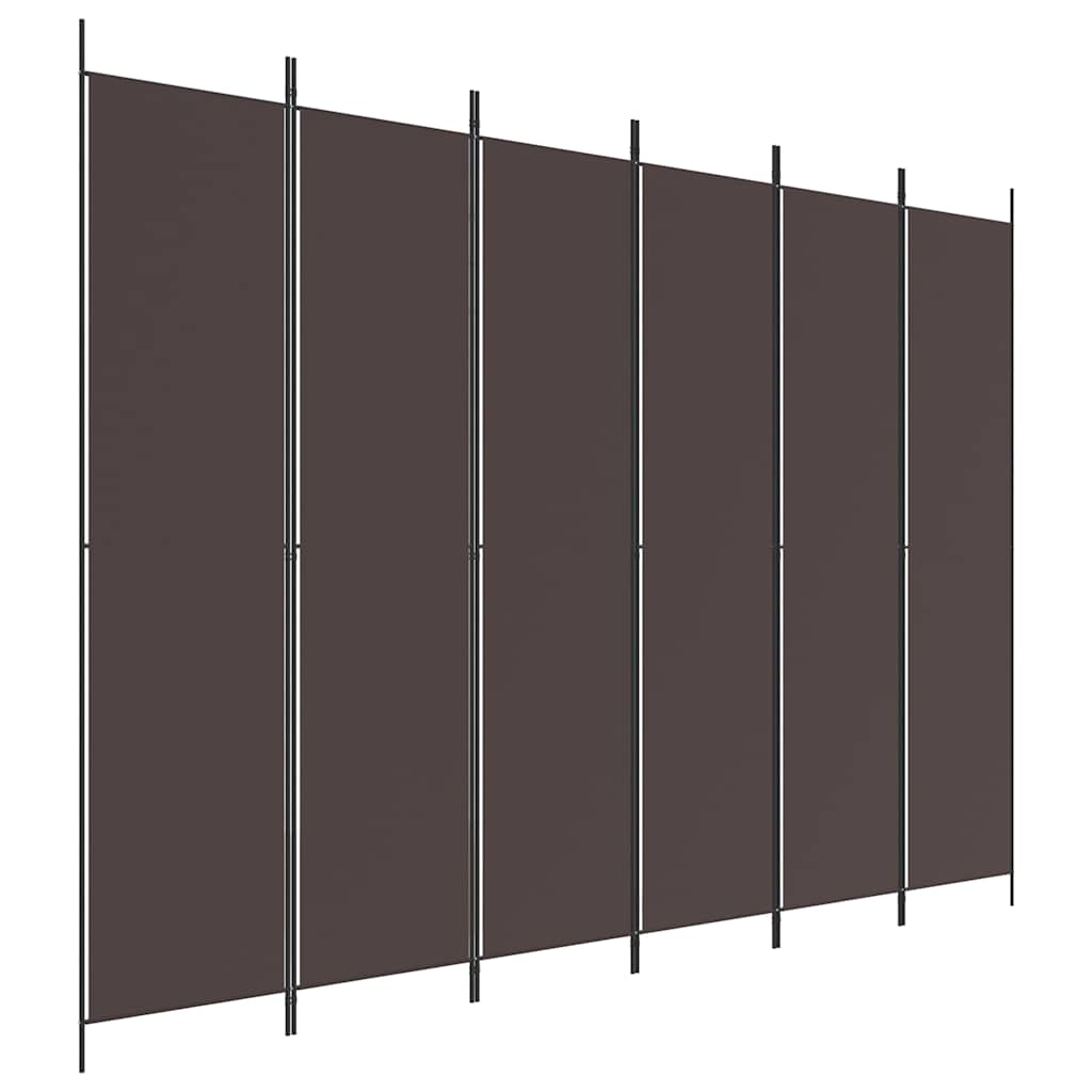 Vidaxl kamerscherm met 6 panelen 300x220 cm stof bruin
