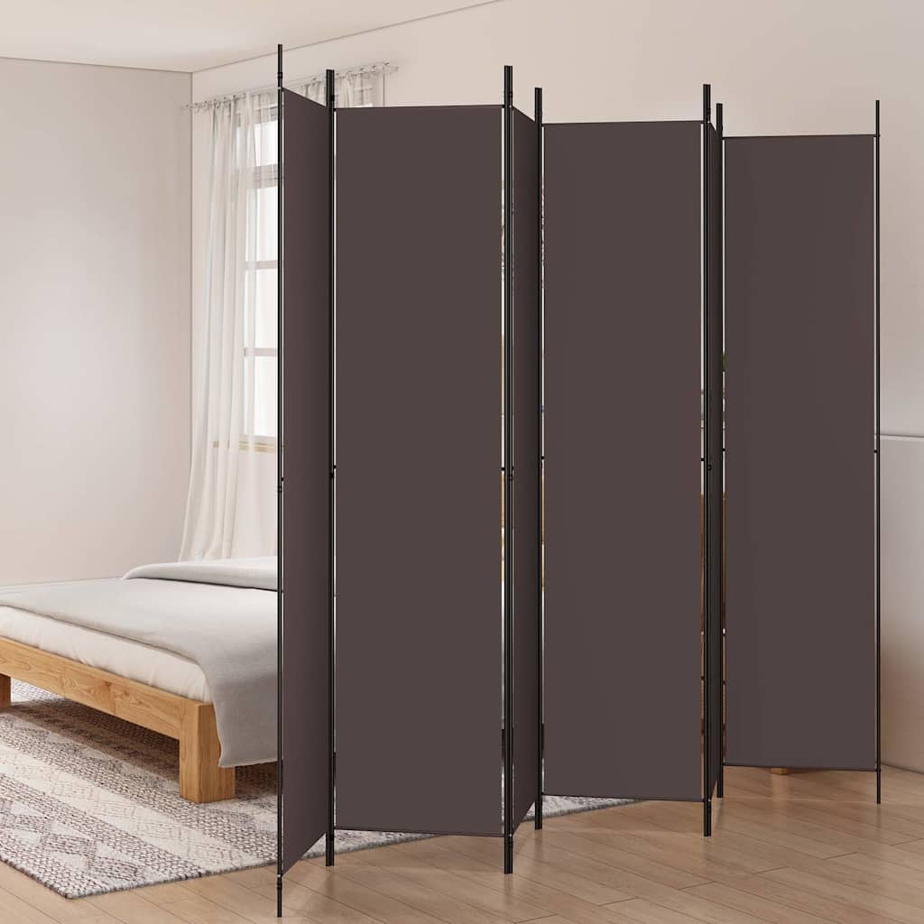 Vidaxl kamerscherm met 6 panelen 300x220 cm stof bruin
