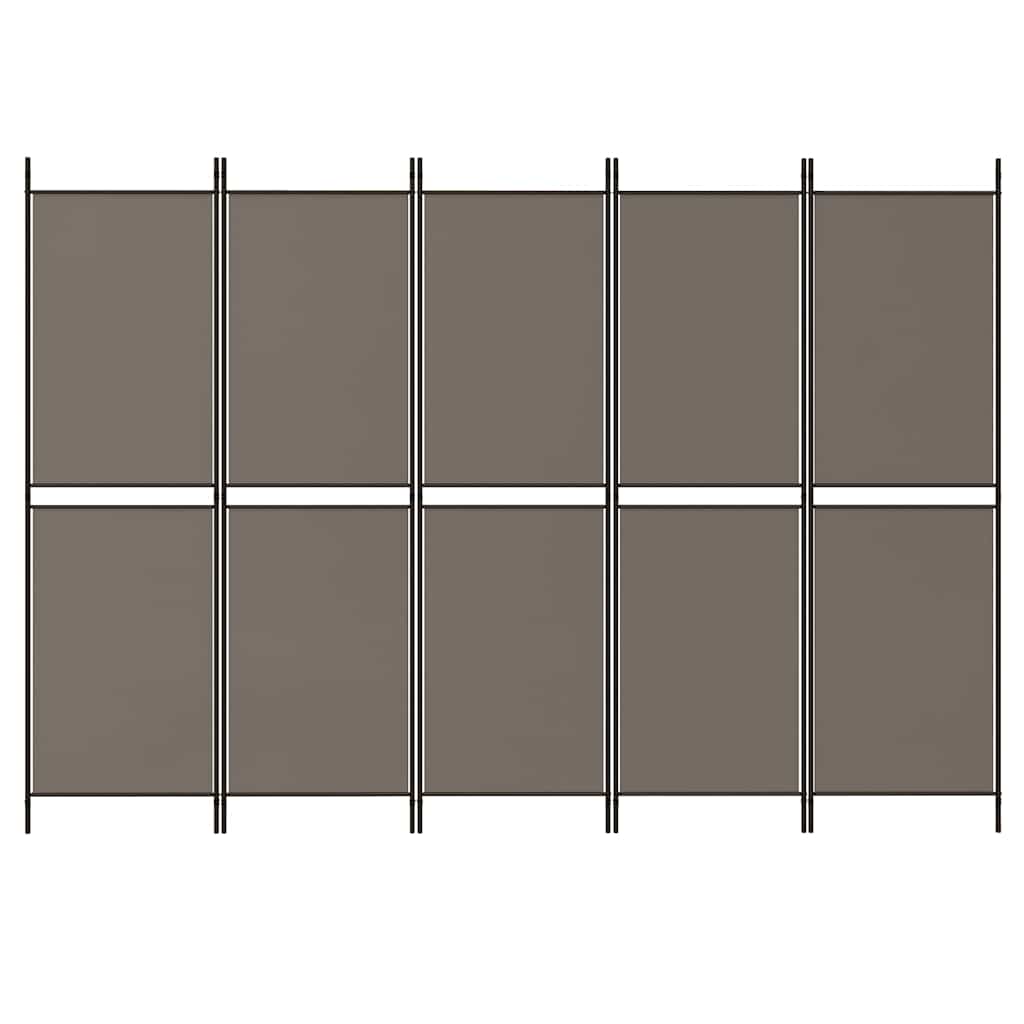 Vidaxl kamerscherm met 5 panelen 250x180 cm antracietkleurig