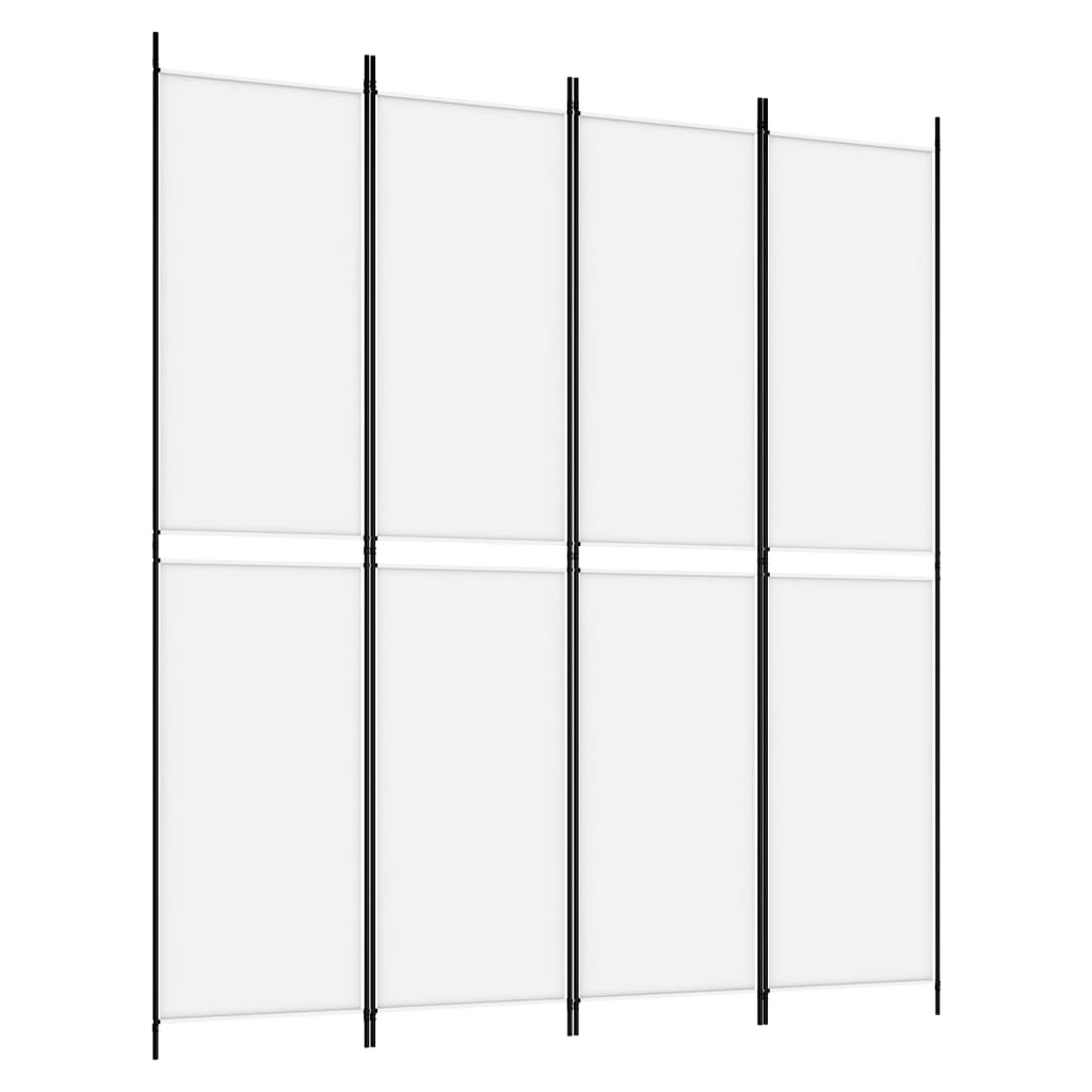 Vidaxl kamerscherm met 4 panelen 200x220 cm stof wit