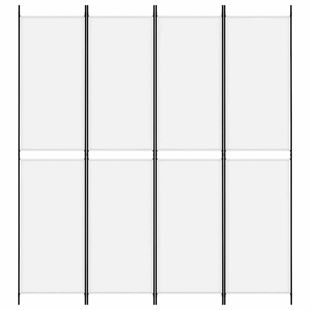 Vidaxl kamerscherm met 4 panelen 200x220 cm stof wit