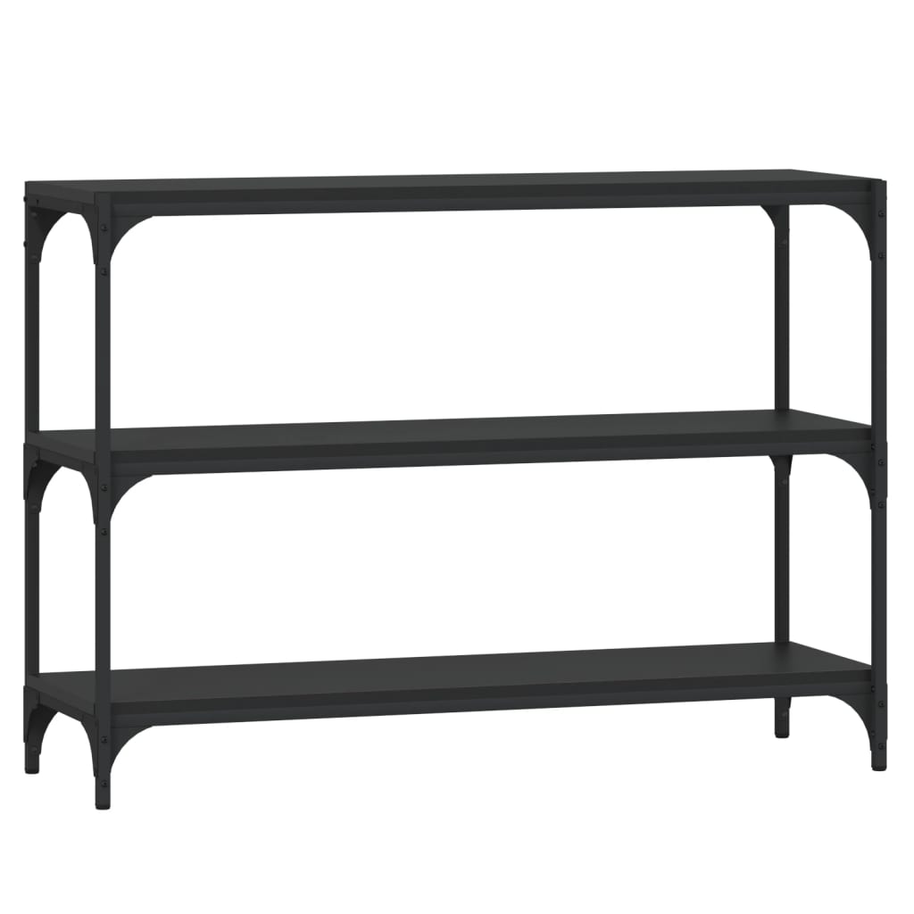 Vidaxl boekenkast 100x33x70,5 cm bewerkt hout en staal zwart