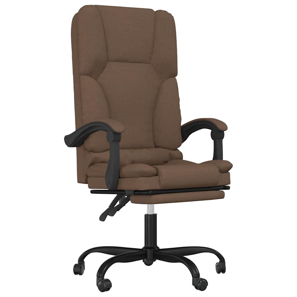 Vidaxl kantoorstoel massage verstelbaar stof bruin