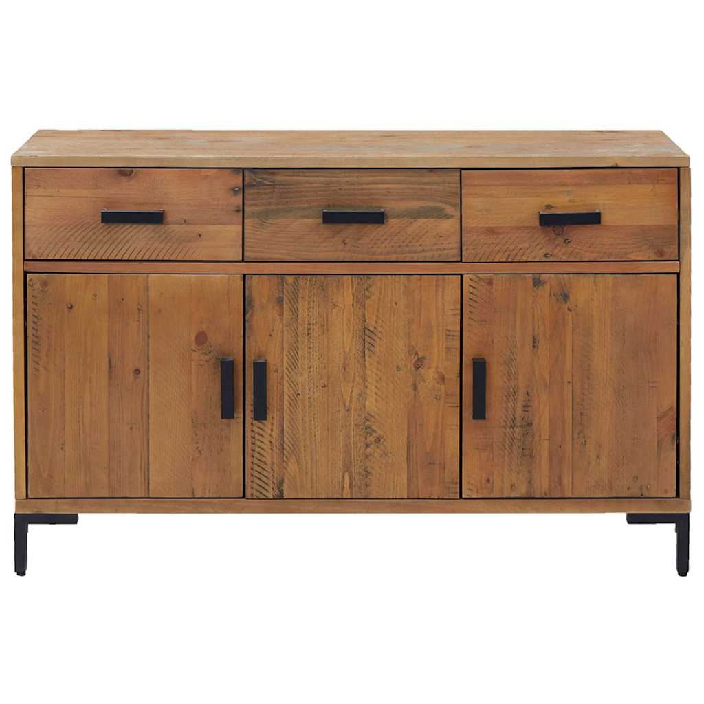 Vidaxl dressoir 110x35x70 cm massief grenenhout bruin