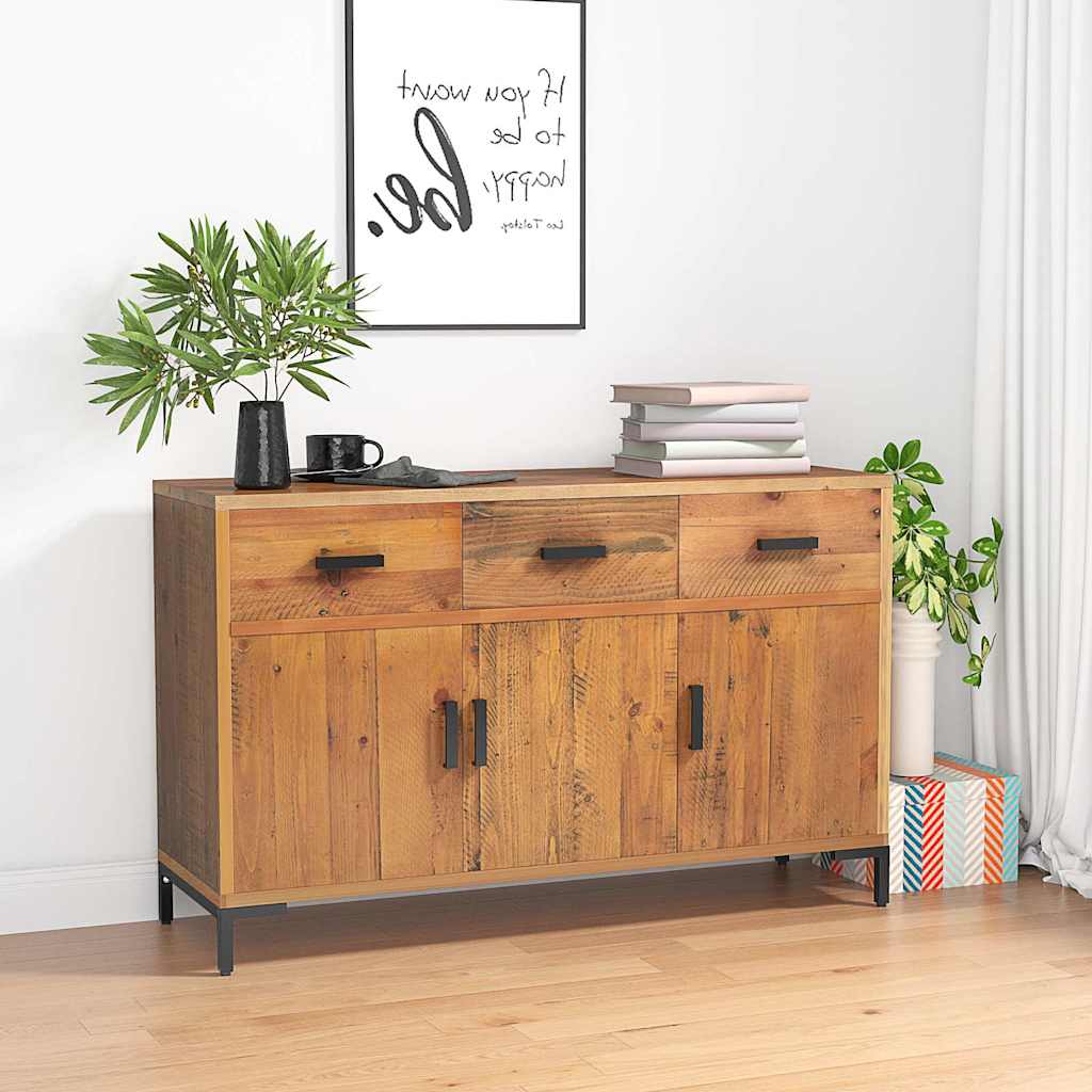 Vidaxl dressoir 110x35x70 cm massief grenenhout bruin
