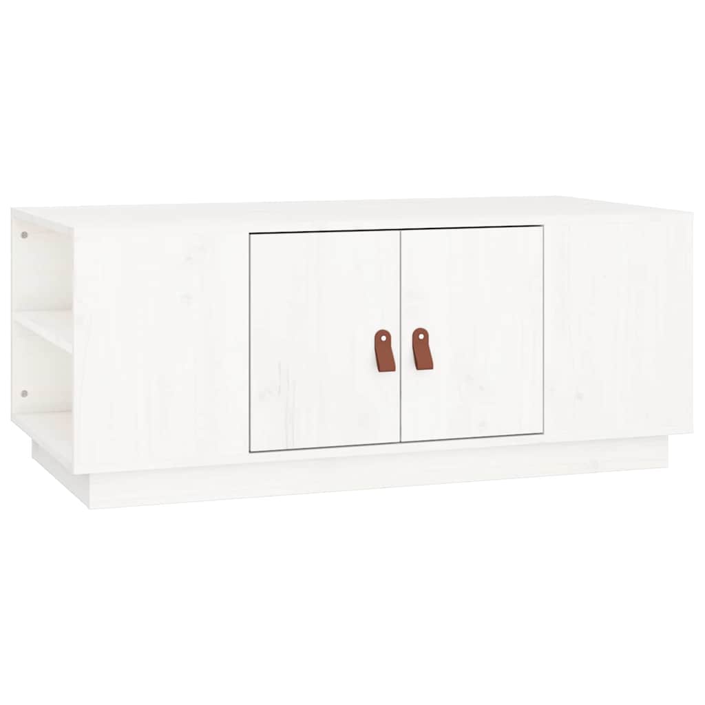 Vidaxl salontafel 100x50x41 cm massief grenenhout wit