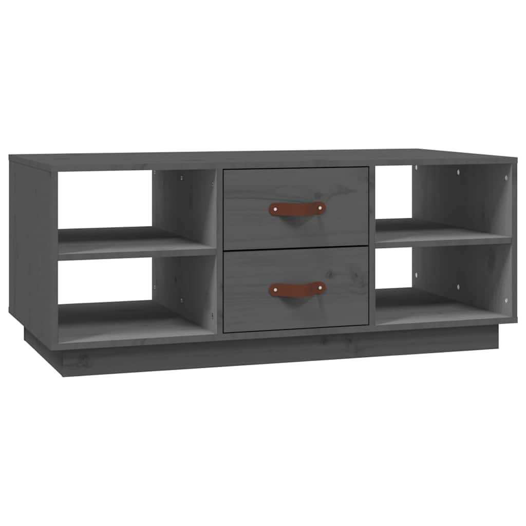 Vidaxl salontafel 100x50x41 cm massief grenenhout grijs