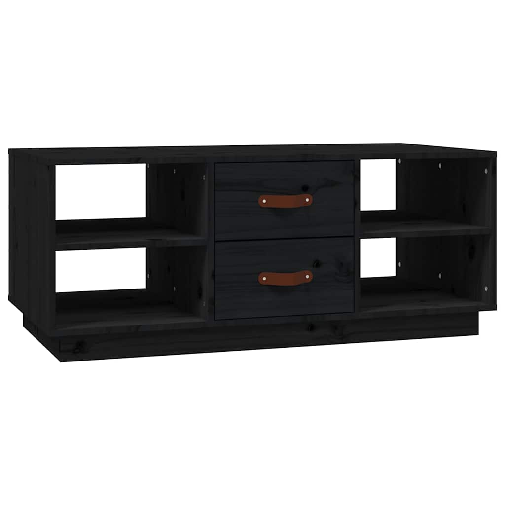 Vidaxl salontafel 100x50x41 cm massief grenenhout zwart