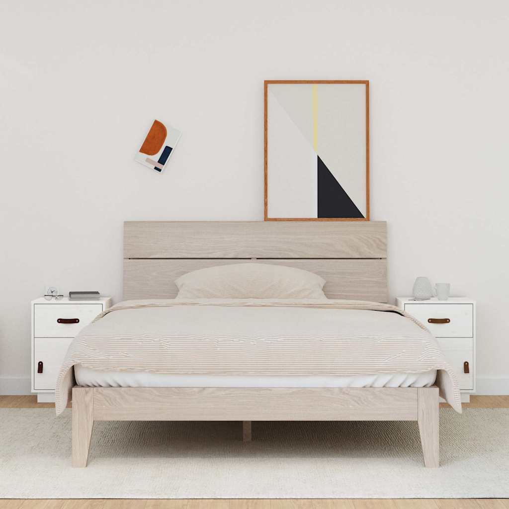 Vidaxl nachtkastjes 2 st 40x34x55 cm massief grenenhout wit