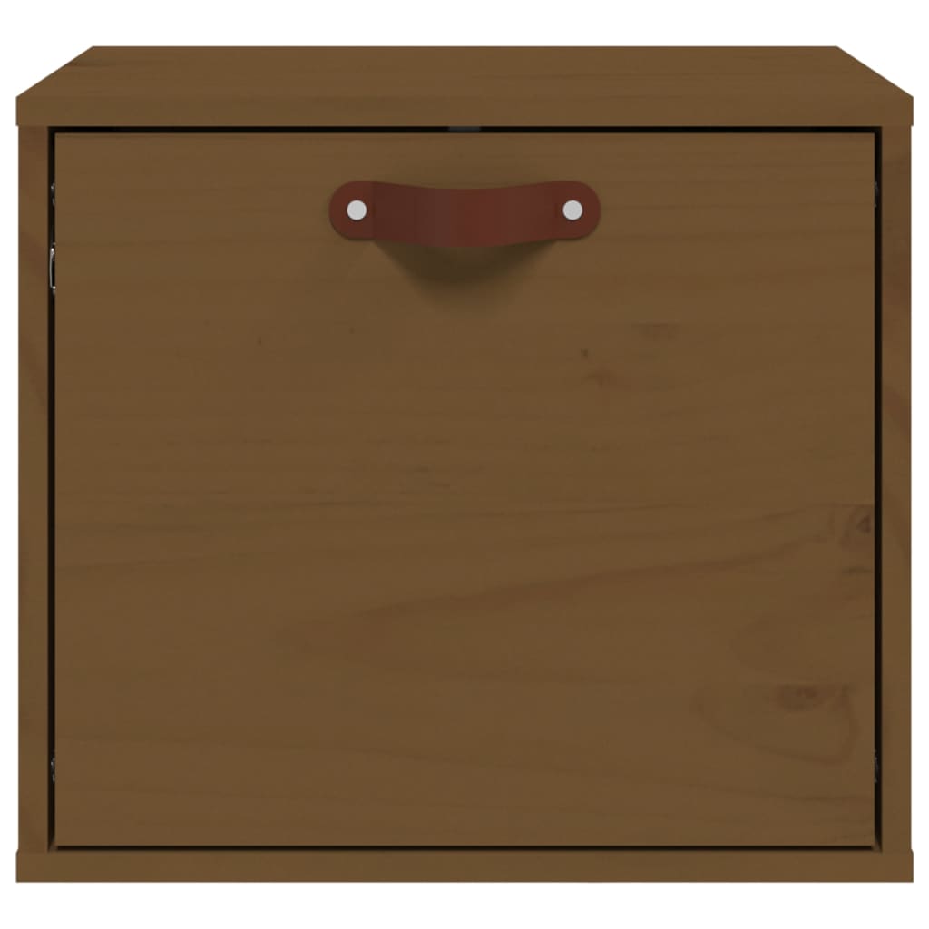 Vidaxl wandkast 40x30x35 cm massief grenenhout honingbruin
