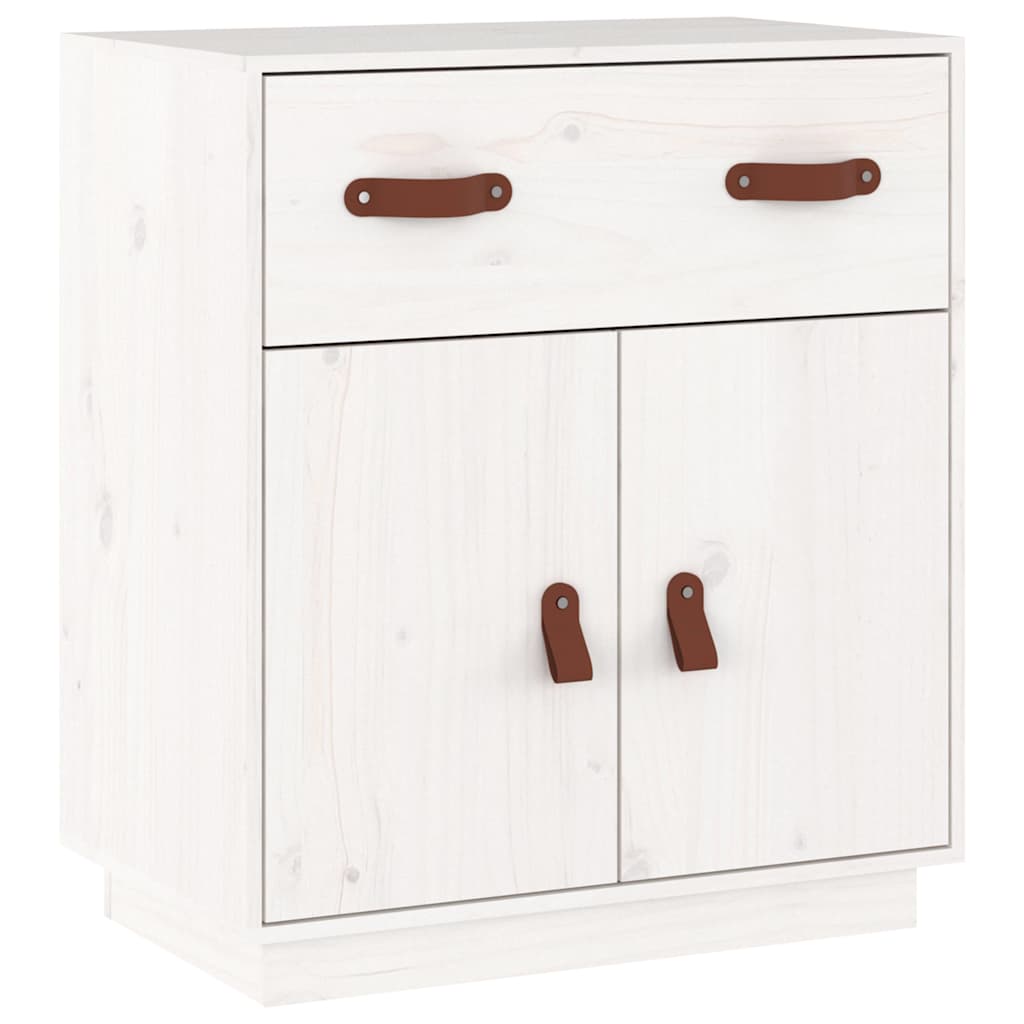 Vidaxl dressoir 65,5x40x75 cm massief grenenhout wit